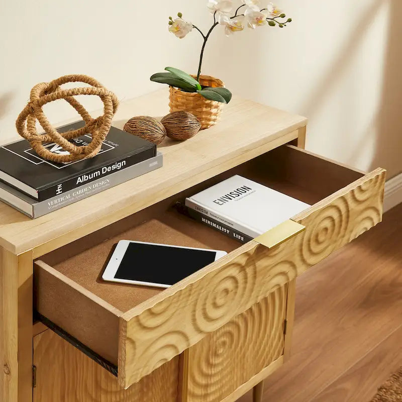 Art Leon Handcrafted Wood Sideboard with 2 Doors