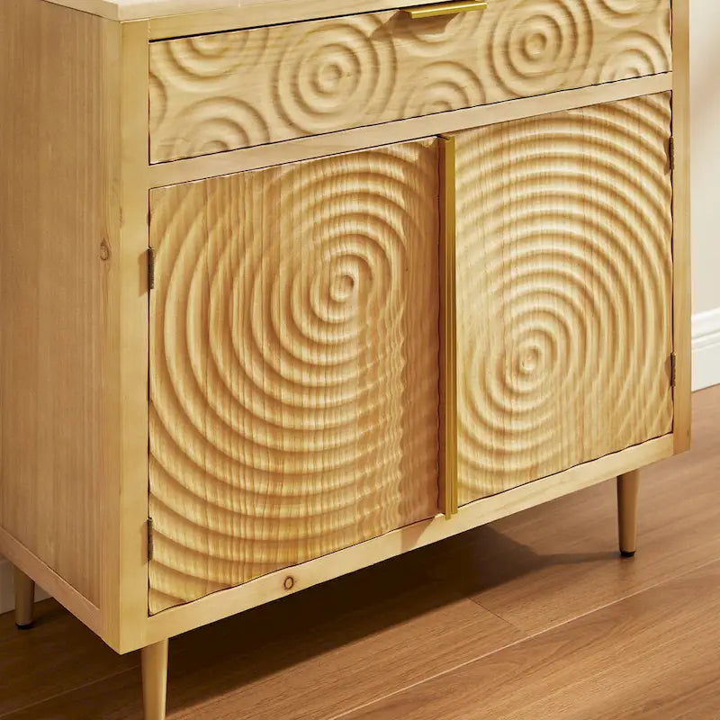 Art Leon Handcrafted Wood Sideboard with 2 Doors