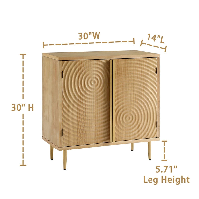 Art Leon Handcrafted Wood Sideboard with 2 Doors