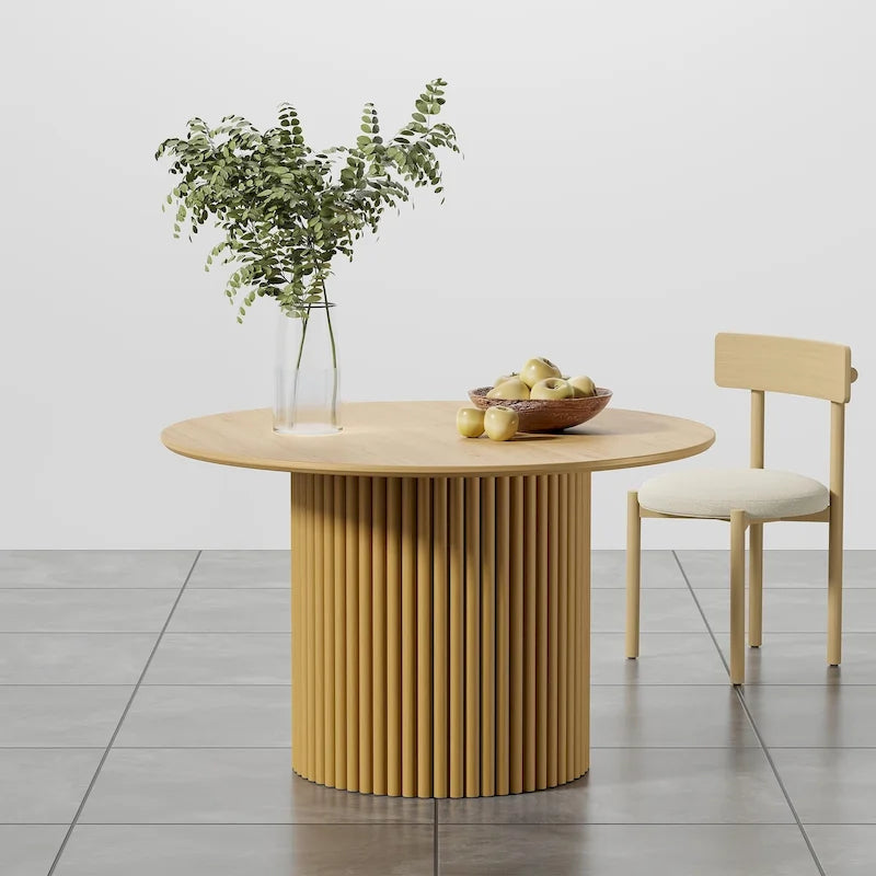 Solid Wood 46  Round Dining Table for 4 People Nordic style - 46*30