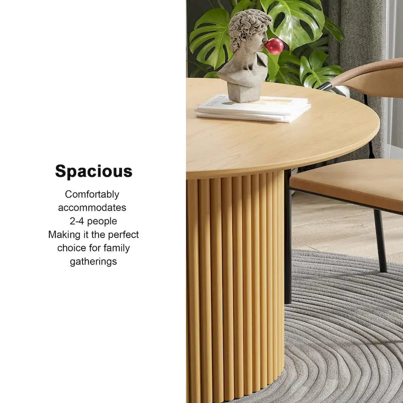 Solid Wood 46  Round Dining Table for 4 People Nordic style - 46*30