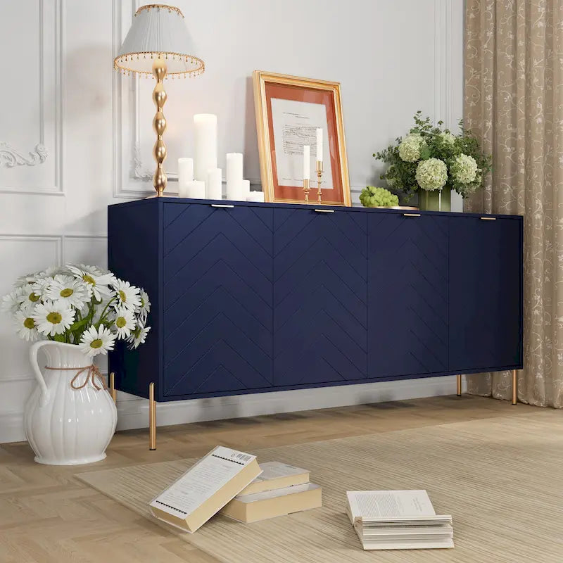 Clihome Modern 4-Door Buffets Sideboards