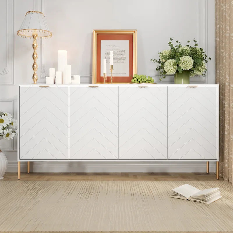 Clihome Modern 4-Door Buffets Sideboards