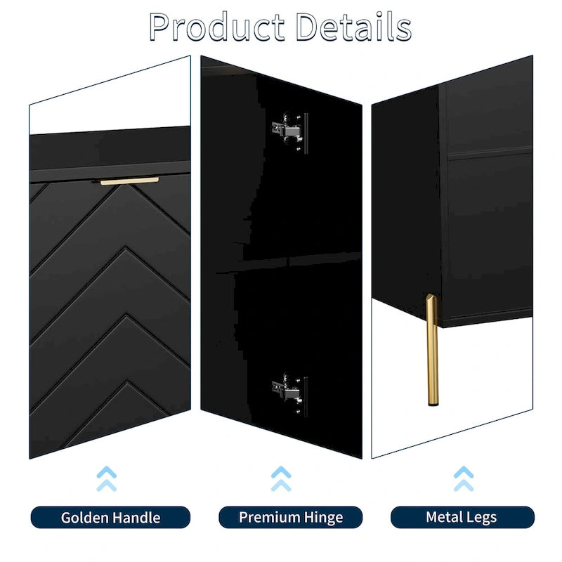 Clihome Modern 4-Door Buffets Sideboards