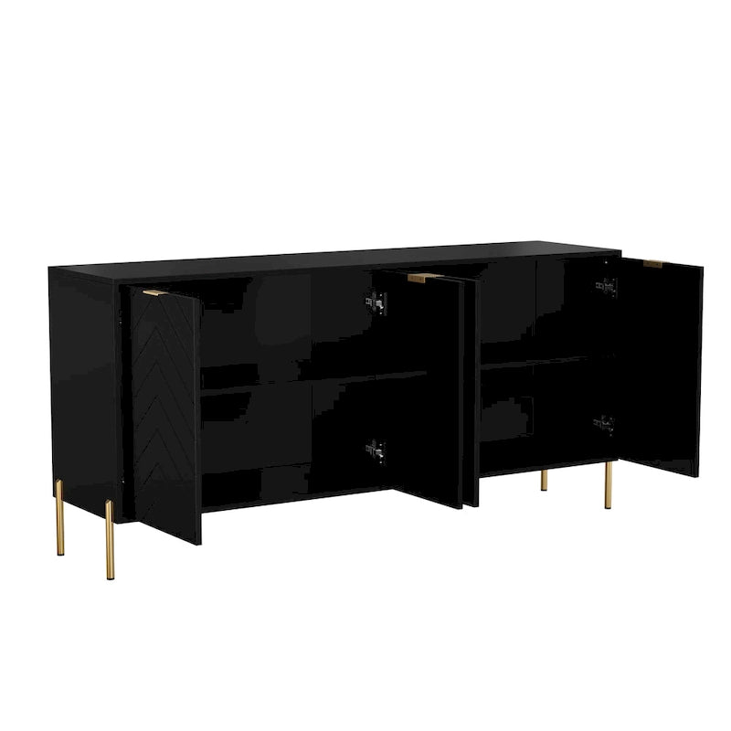 Clihome Modern 4-Door Buffets Sideboards