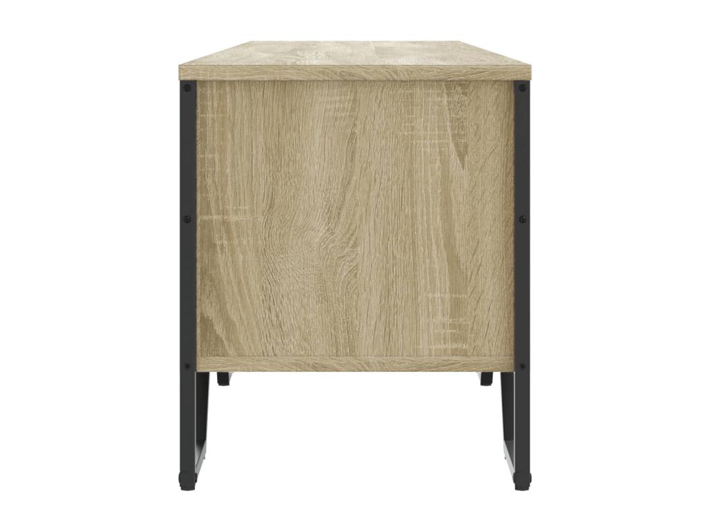 Brown Oak Wood TV Stand, 180 x 34 x 41 cm