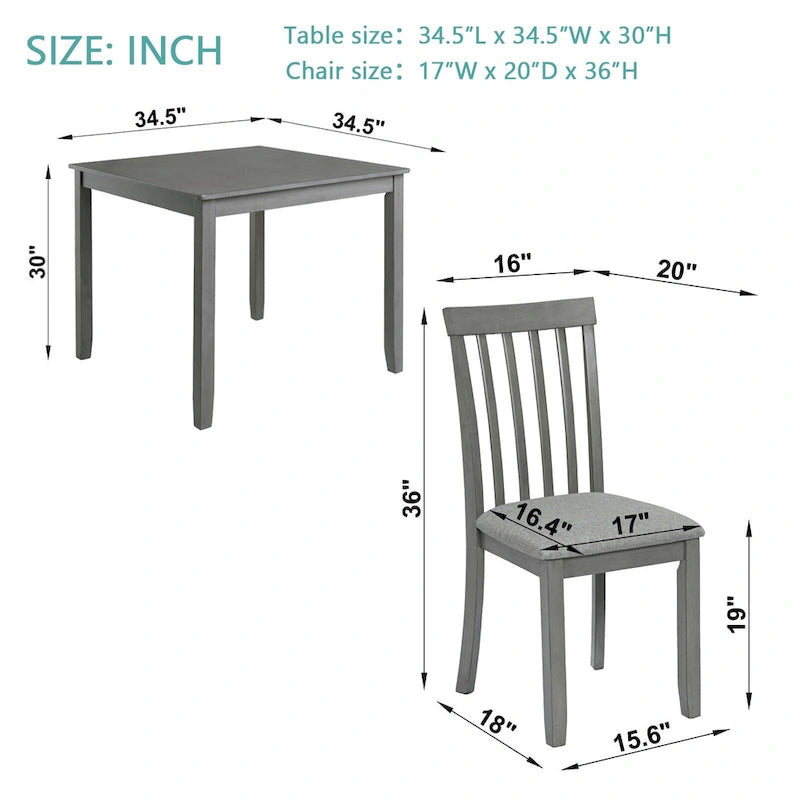 6 Piece Kitchen Dining Set