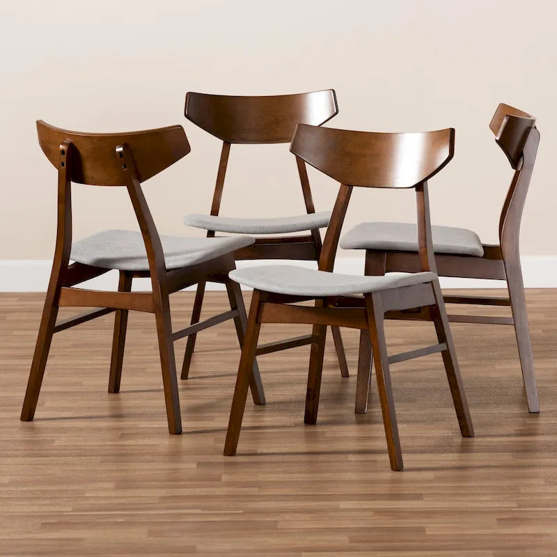 Danica Mid-Century Modern Transitional 4-Piece Dining Chair Set