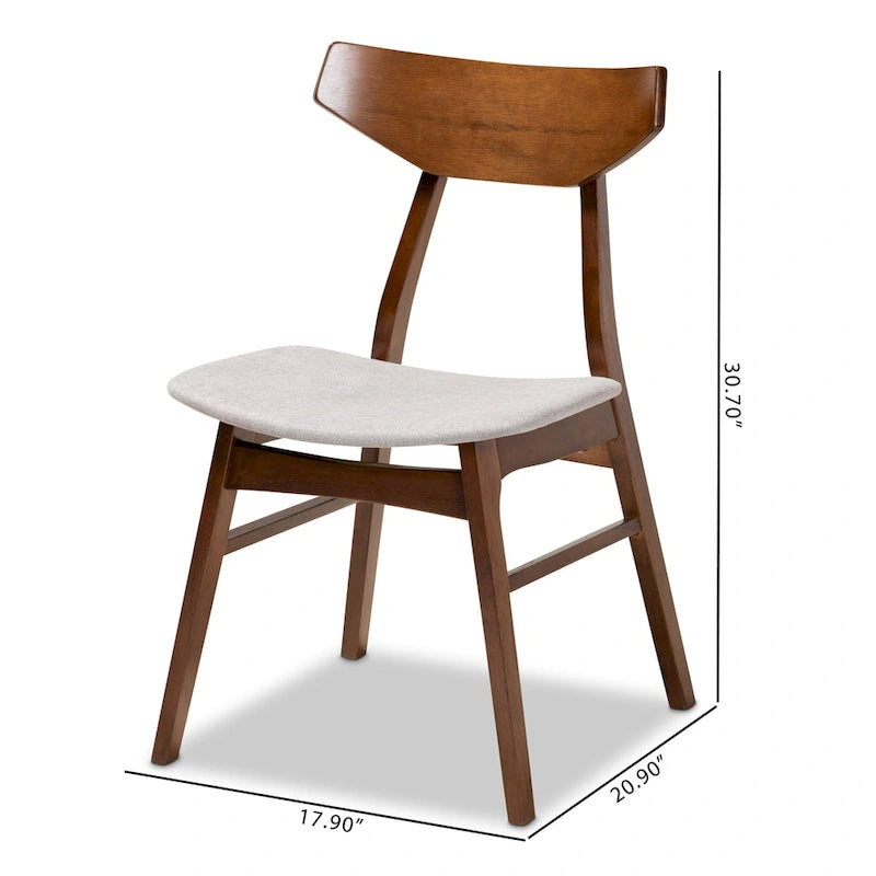 Danica Mid-Century Modern Transitional 4-Piece Dining Chair Set