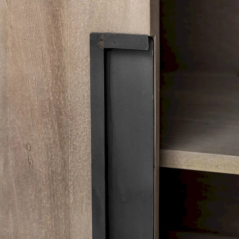 Braxton III Natural Brown Solid Wood 3 Drawer 6 Door Sideboard - 81.5W x 18.5D x 36.0H