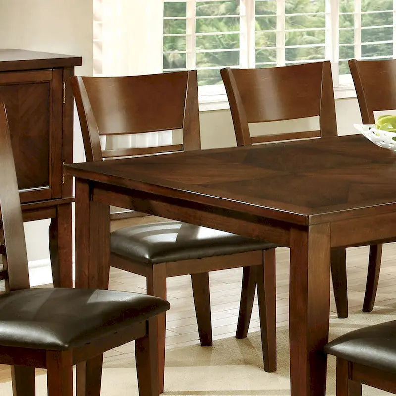 Furniture of America Pons Cherry 78-inch Wood Expandable Dining Table