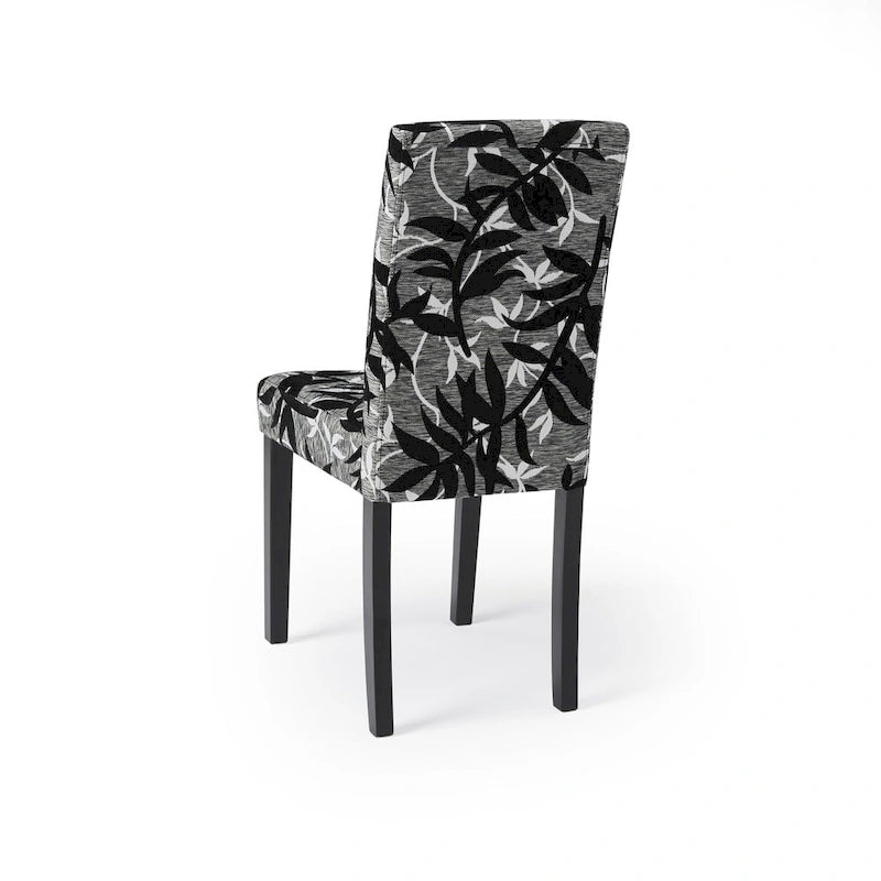 Simple Living Parson Black and Silver 5-Piece Dining Table and Chairs Set