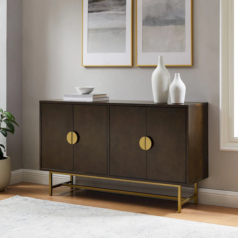 Crosley Blair Sideboard Dark Brown/Gold