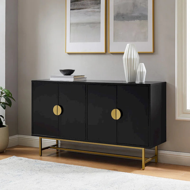 Crosley Blair Sideboard Dark Brown/Gold