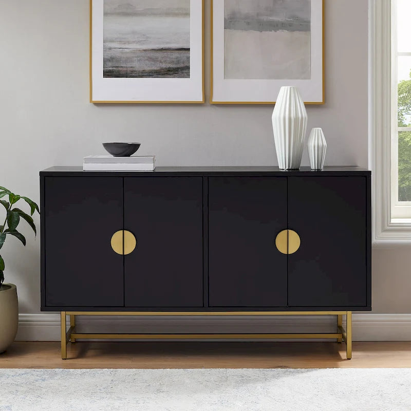 Crosley Blair Sideboard Dark Brown/Gold