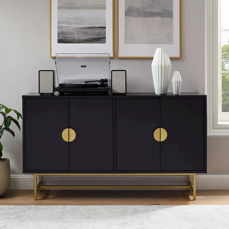 Crosley Blair Sideboard Dark Brown/Gold