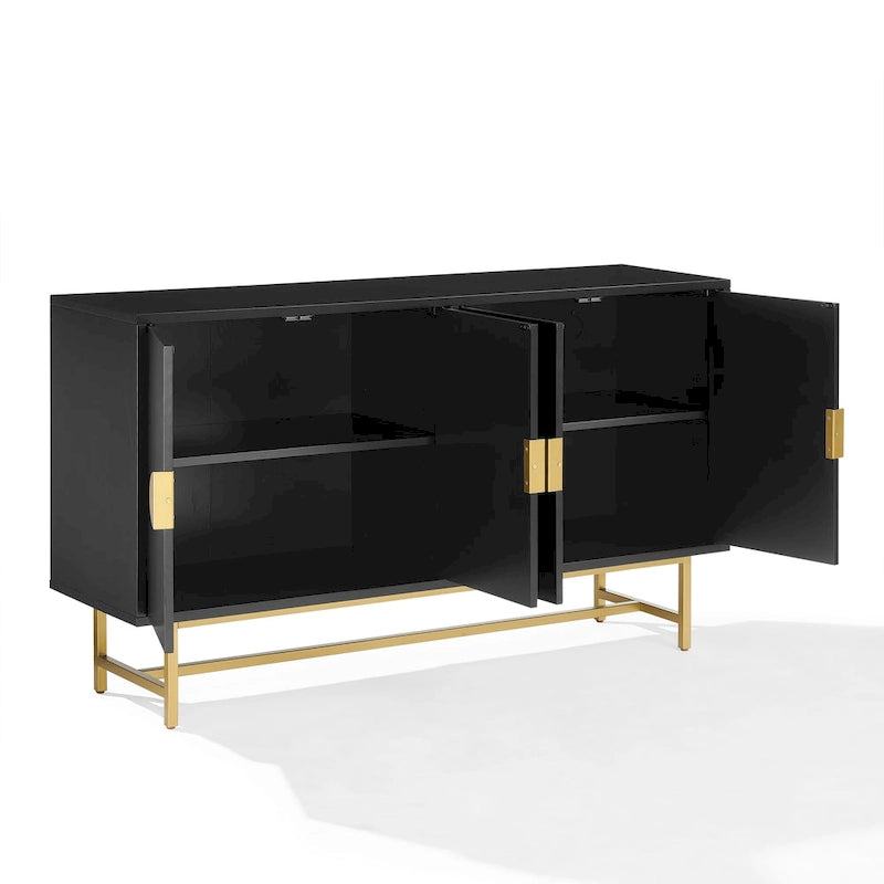 Crosley Blair Sideboard Dark Brown/Gold
