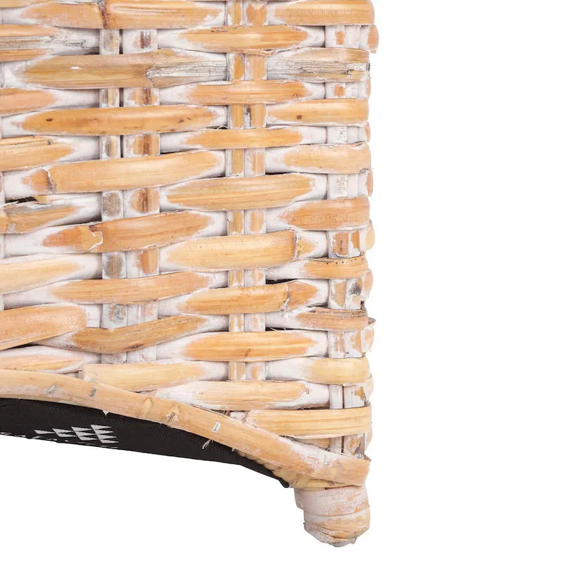 SAFAVIEH Cheryle Wicker Washed Brown Wingback Arm Chair (Fully Assembled) - 26  W x 23  D x 34  H - 26Wx23Dx34H