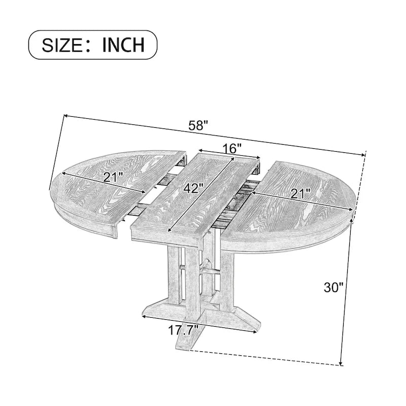 Dining Table Extendable Round Table