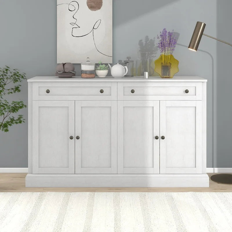 Kitchen Sideboard Buffet Cabinet with 2 Drawers and 4 Doors