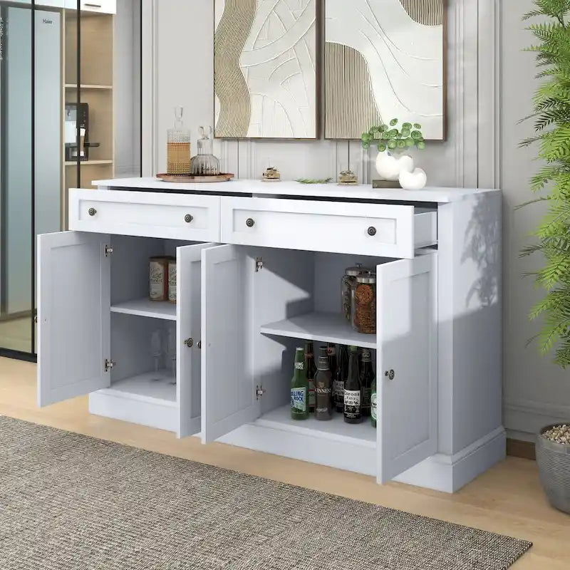 Kitchen Sideboard Buffet Cabinet with 2 Drawers and 4 Doors
