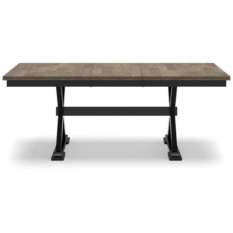Signature Design by Ashley Wildenauer Brown/Black Dining Extension Table - 40  W x 78  D x 30.13  H
