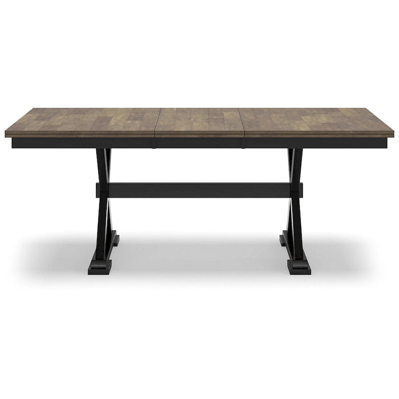 Signature Design by Ashley Wildenauer Brown/Black Dining Extension Table - 40  W x 78  D x 30.13  H
