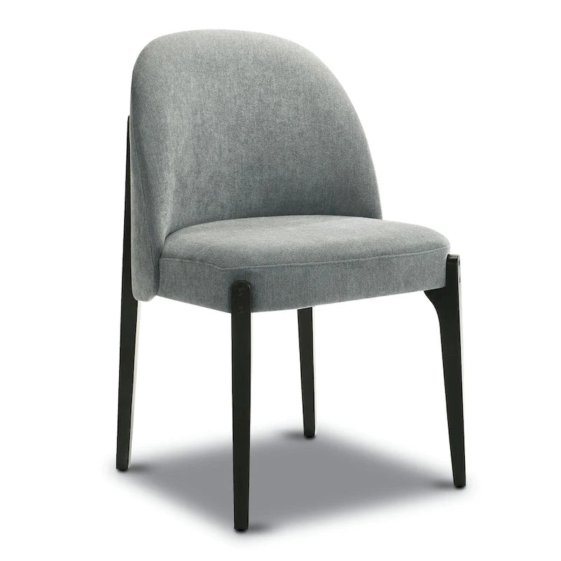 Poly & Bark Pietta Dining Chair (Set of 2) - Durable Fabric with Solid Wood Legs