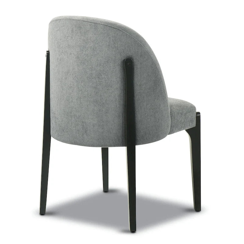 Poly & Bark Pietta Dining Chair (Set of 2) - Durable Fabric with Solid Wood Legs