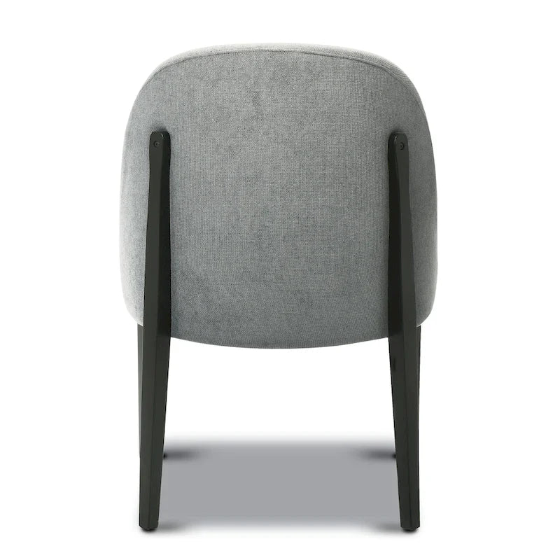 Poly & Bark Pietta Dining Chair (Set of 2) - Durable Fabric with Solid Wood Legs