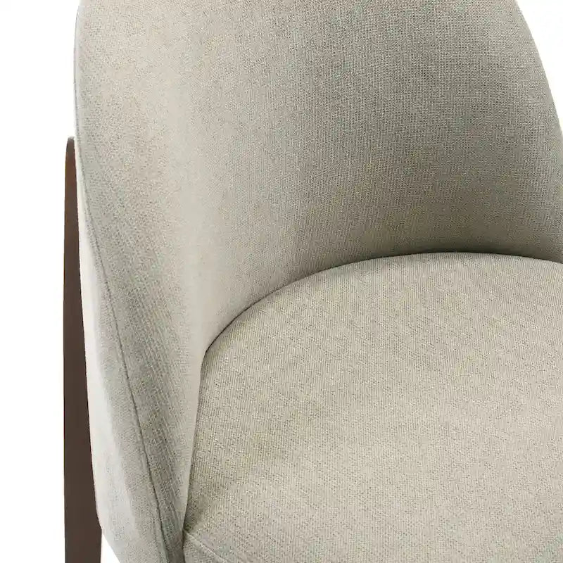 Poly & Bark Pietta Dining Chair (Set of 2) - Durable Fabric with Solid Wood Legs