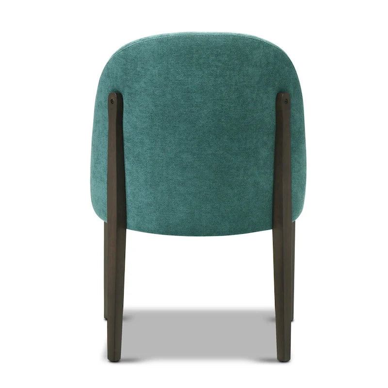 Poly & Bark Pietta Dining Chair (Set of 2) - Durable Fabric with Solid Wood Legs