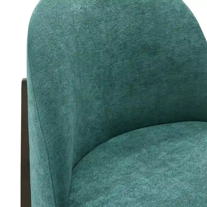 Poly & Bark Pietta Dining Chair (Set of 2) - Durable Fabric with Solid Wood Legs