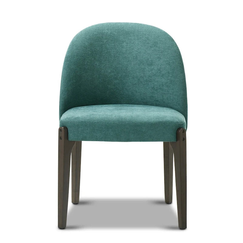 Poly & Bark Pietta Dining Chair (Set of 2) - Durable Fabric with Solid Wood Legs