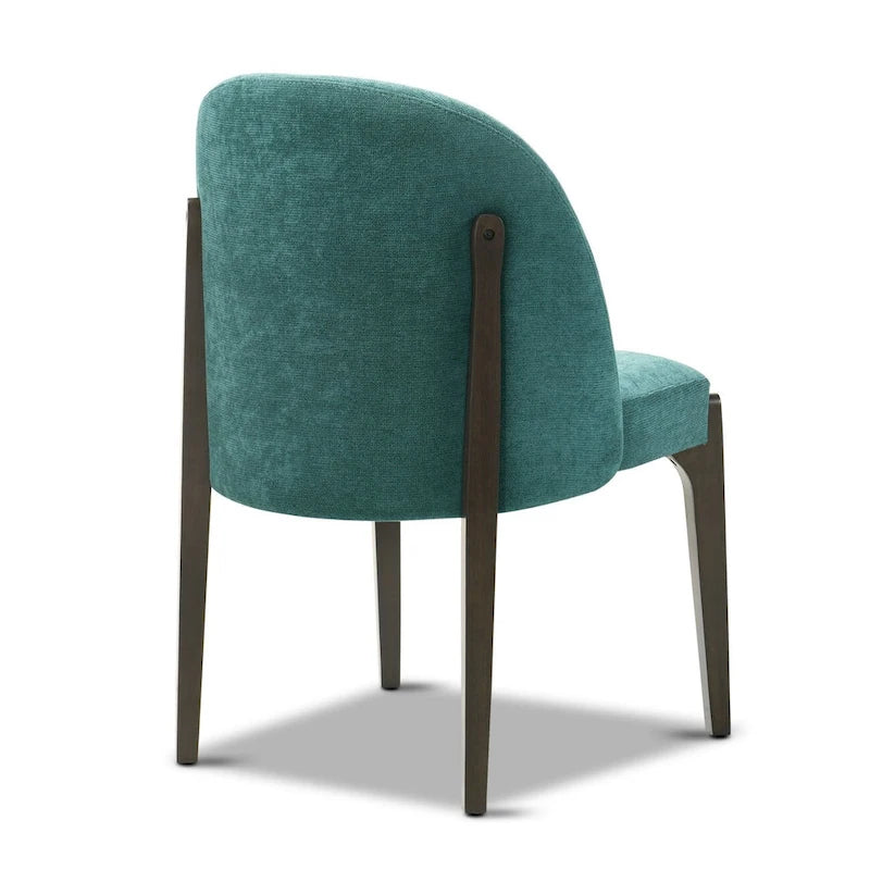 Poly & Bark Pietta Dining Chair (Set of 2) - Durable Fabric with Solid Wood Legs