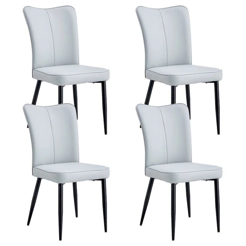 Modern Dining Chairs Set of 4 PU Leather Kitchen Upholstered Chairs