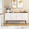 55 inch Buffet Cabinet Kitchen Sideboard Buffet Table Coffee Bar with Storage and Doors for Dining Room Living Room Entryway
