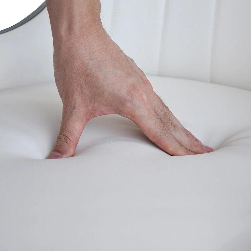 Modern PU Leather Set of 2 Dining Chairs with Metal Legs