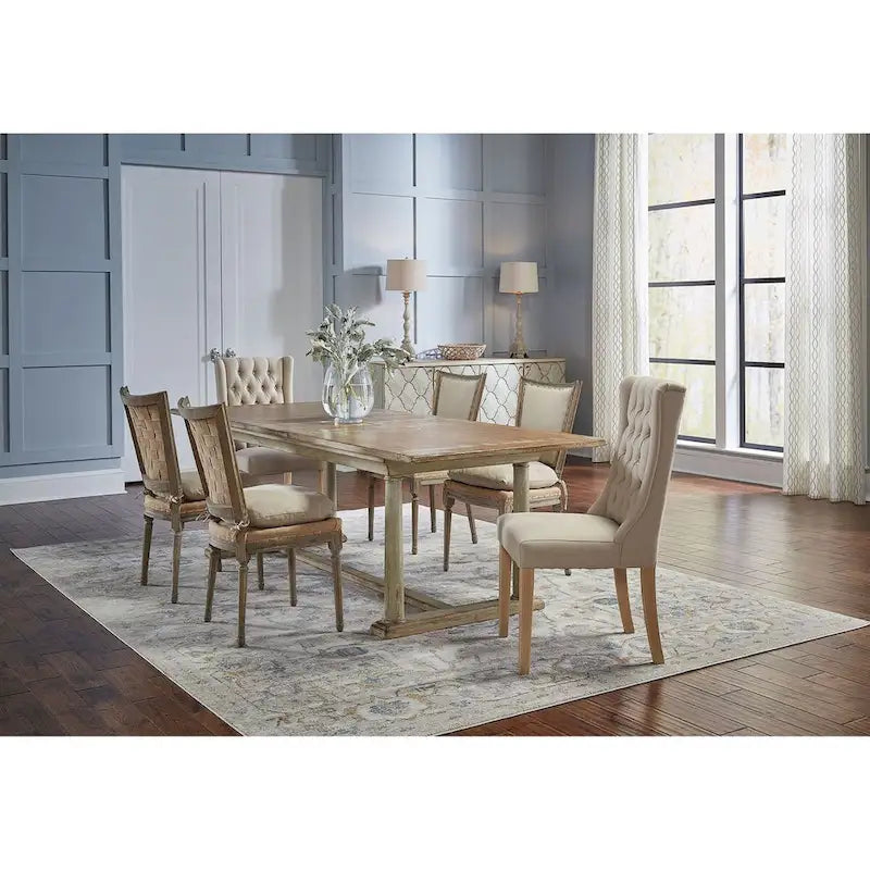 Milton Reclaimed Pine Upholstered Dining Chair, Driftwood