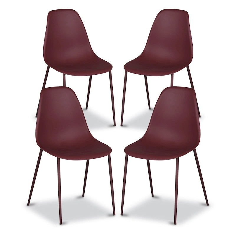 Poly & Bark Isla Modern Dining Chairs (Set of 4) - Indoor or Outdoor Use