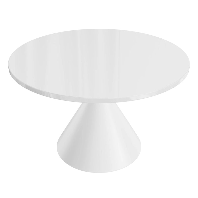 Clihome Round High Gloss Large Countertop Dining Table