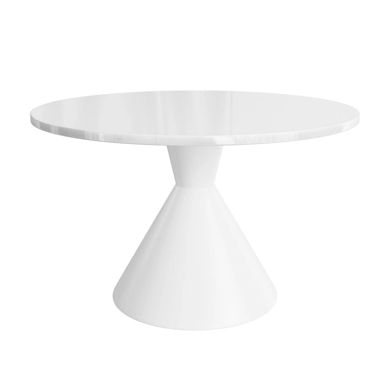 Clihome Round High Gloss Large Countertop Dining Table