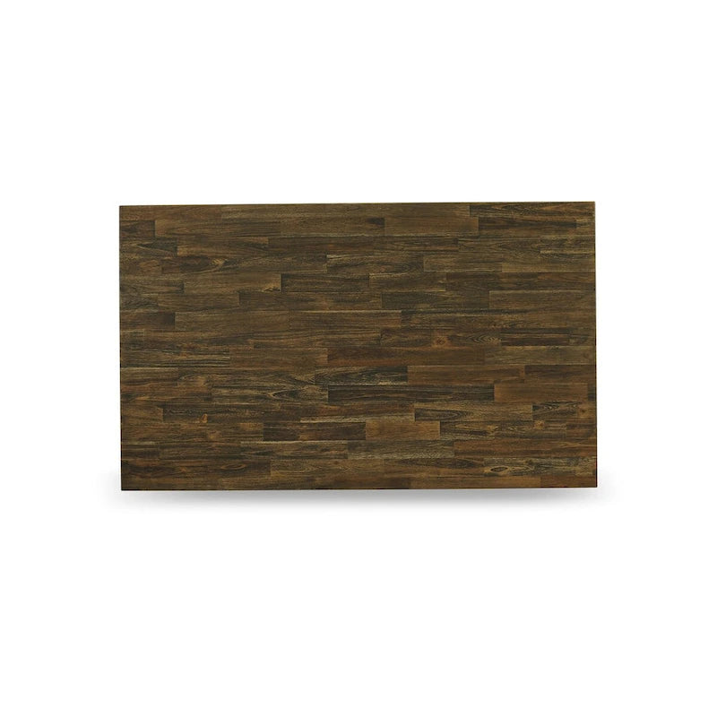 East West Furniture dining set - a dinner table & Stackable kitchen chairs - Wire-brushed Black (Pieces & Seat Options)