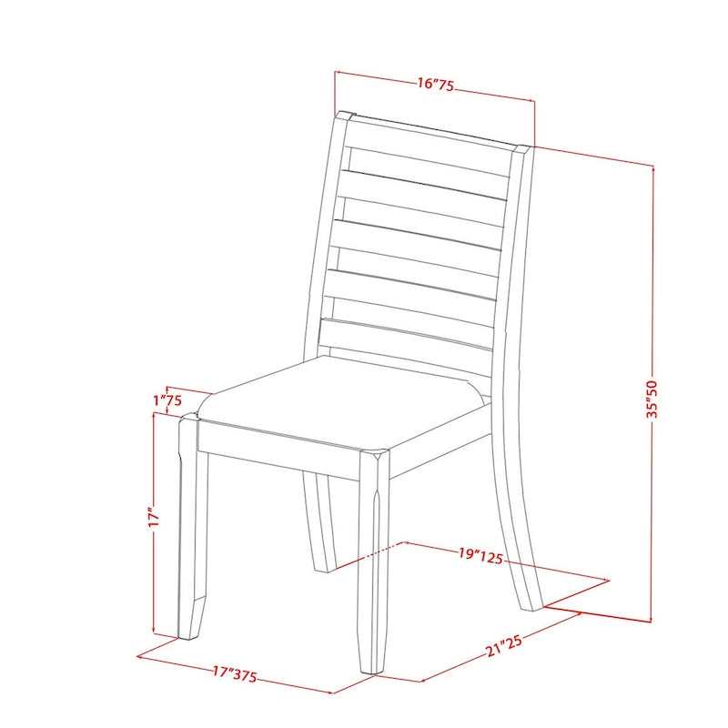 East West Furniture dining set - a dinner table & Stackable kitchen chairs - Wire-brushed Black (Pieces & Seat Options)