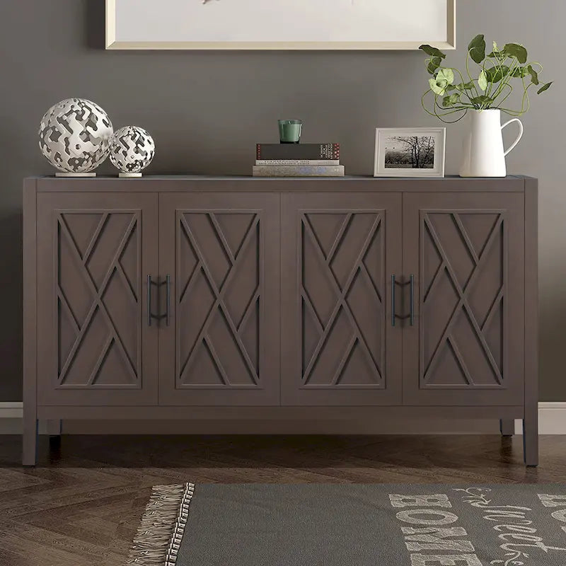 4 Door Wooden Twill Sideboard