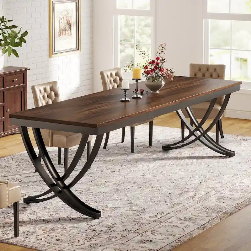 78 inch Extra Long Rectangular Kitchen Dining Dinner Table for 6-8