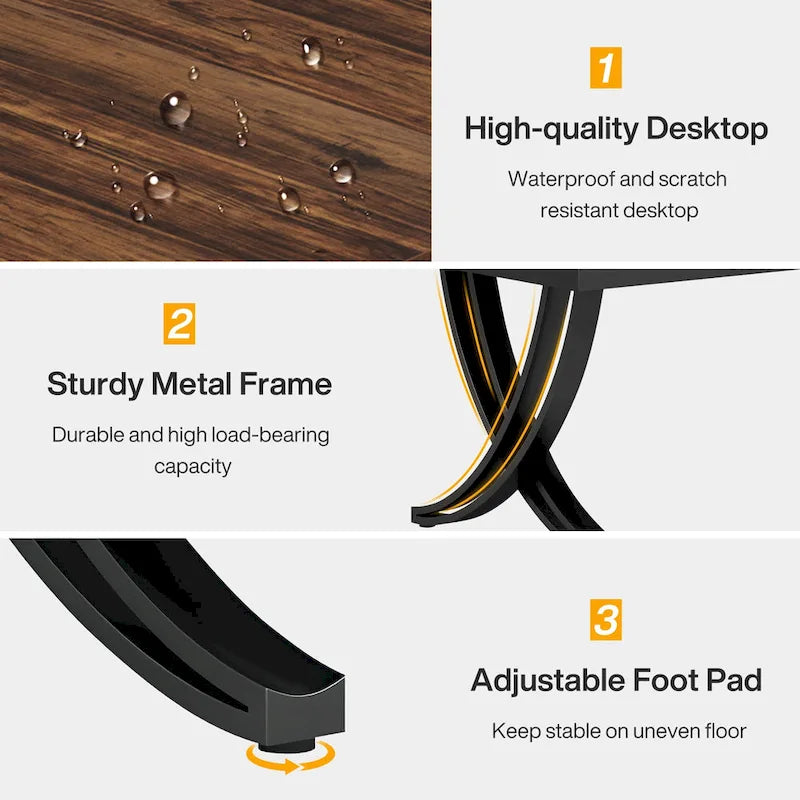 78 inch Extra Long Rectangular Kitchen Dining Dinner Table for 6-8