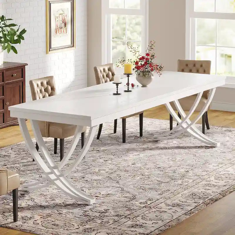 78 inch Extra Long Rectangular Kitchen Dining Dinner Table for 6-8