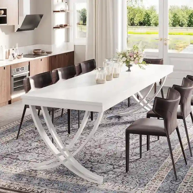 78 inch Extra Long Rectangular Kitchen Dining Dinner Table for 6-8