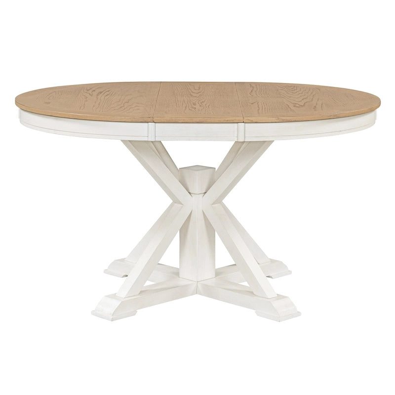 Retro Functional Extendable Dining Table with a 12  Leaf